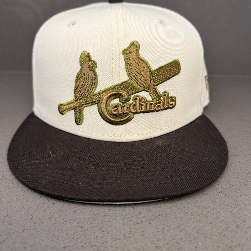 New Era 59FIFTY St Louis Cardinals 1934 World Series Hat Size 8 Cream Brown